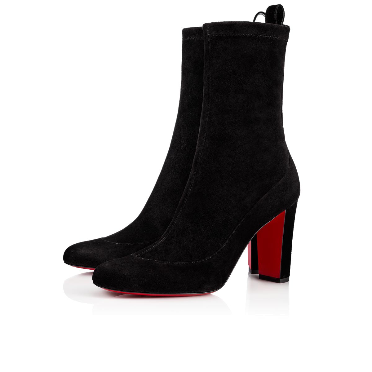 GENA BOOTIE 85 BLACK VEAU VELOURS - Women Shoes - Christian Louboutin